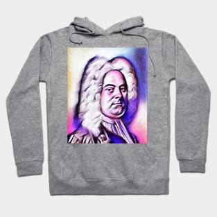 George Frideric Handel Pink Portrait | George Frideric Handel Artwork 12 Hoodie